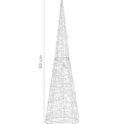 Kerstverlichting-vidaXL - Lichtkegel - Cold white - 90 cm