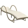 Ligbedden-vidaXL - Ligbed - Beige - Poly rattan