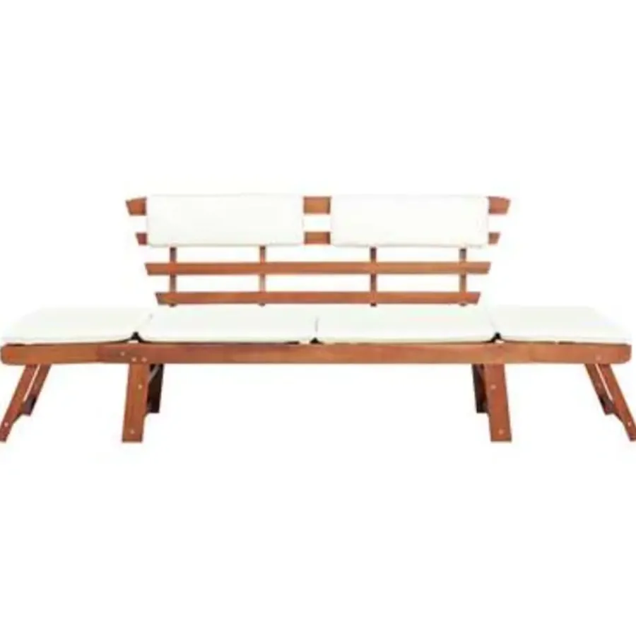 Tuinbanken-vidaXL - Ligbed - Bruin - Hout