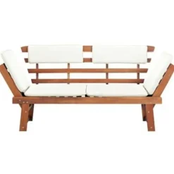 Tuinbanken-vidaXL - Ligbed - Bruin - Hout