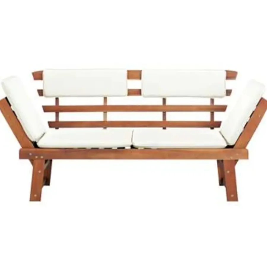Tuinbanken-vidaXL - Ligbed - Bruin - Hout