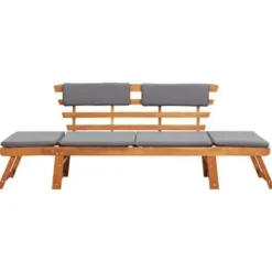 Tuinbanken-vidaXL - Ligbed - Bruin - Hout