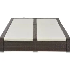 vidaXL - Ligbed - Bruin - Poly rattan