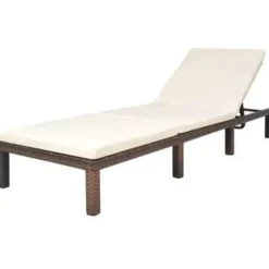 vidaXL - Ligbed - Bruin - Poly rattan