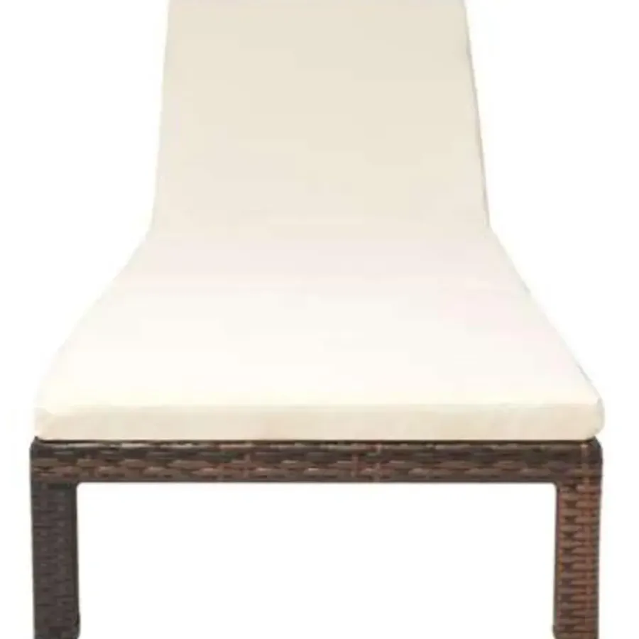 vidaXL - Ligbed - Bruin - Poly rattan