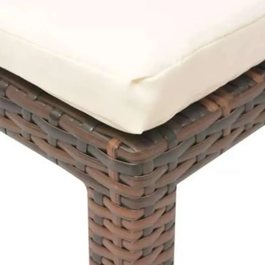 vidaXL - Ligbed - Bruin - Poly rattan