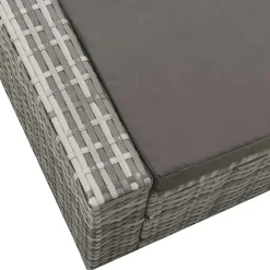 Ligbedden-vidaXL - Ligbed - Grijs - Poly rattan