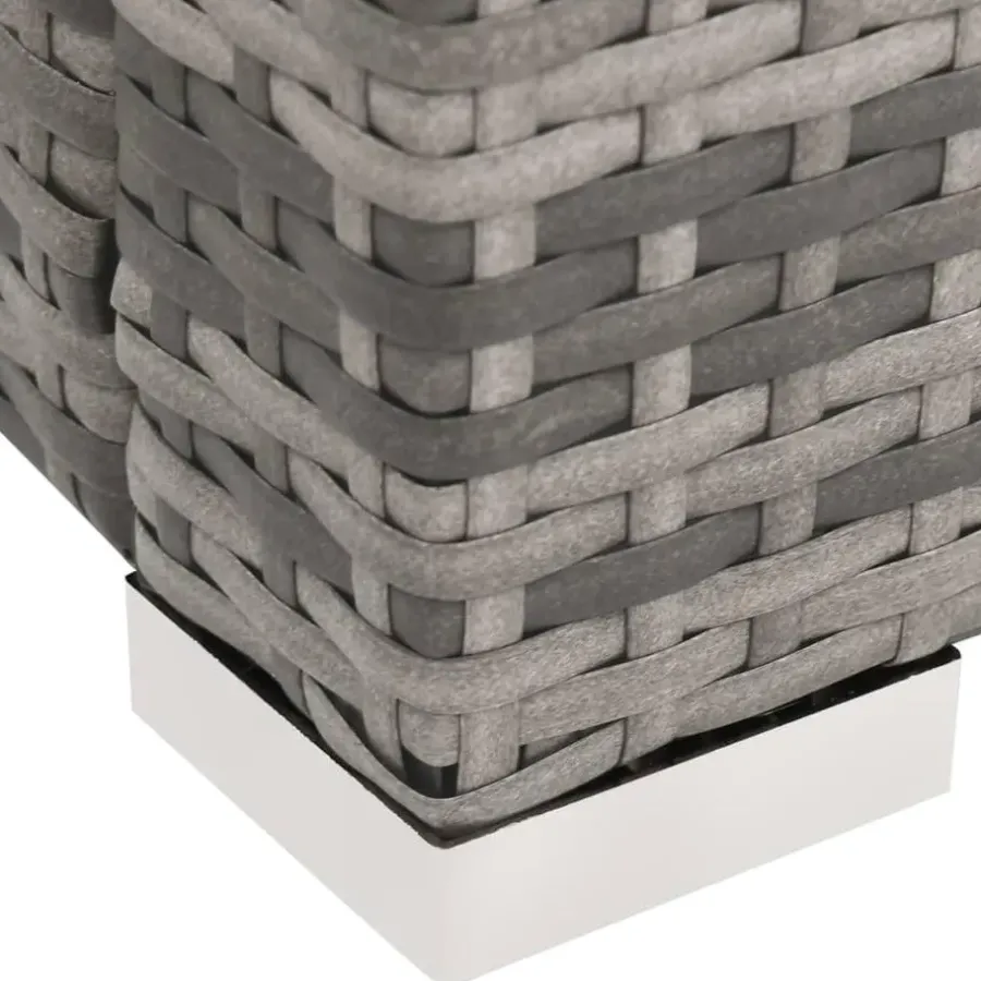 Ligbedden-vidaXL - Ligbed - Grijs - Poly rattan