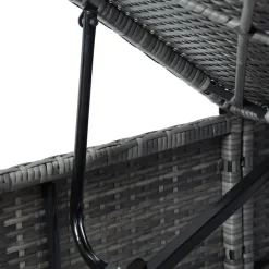vidaXL - Ligbed - Grijs - Poly rattan