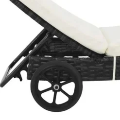 vidaXL - Ligbed - Zwart - Poly rattan