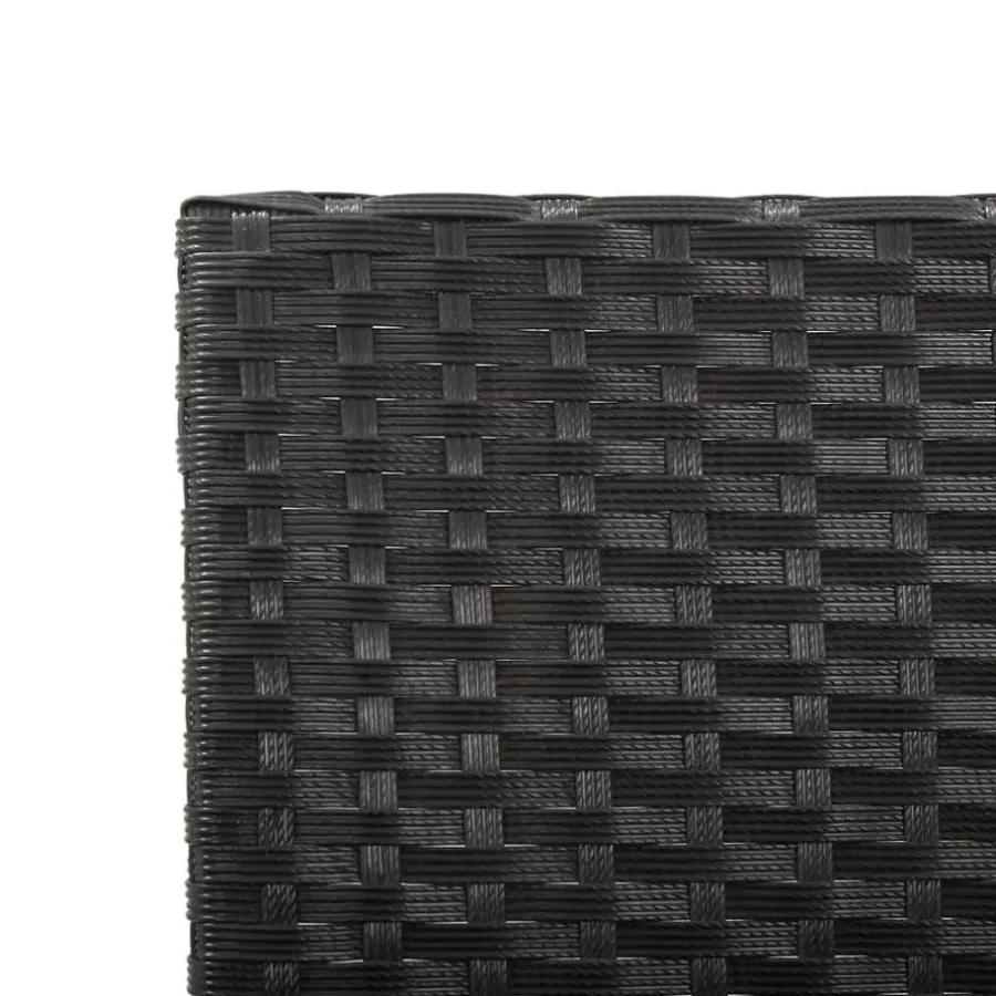 Tuinbanken-vidaXL - Ligbed - Zwart - Poly rattan