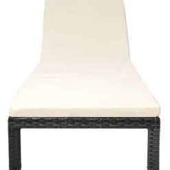 Ligbedden-vidaXL - Ligbed - Zwart - Poly rattan