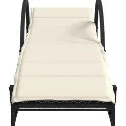 vidaXL - Ligbed - Zwart - Poly rattan