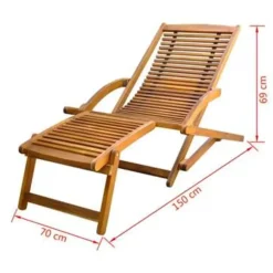 Ligbedden-vidaXL - Ligstoel - Bruin - Hout
