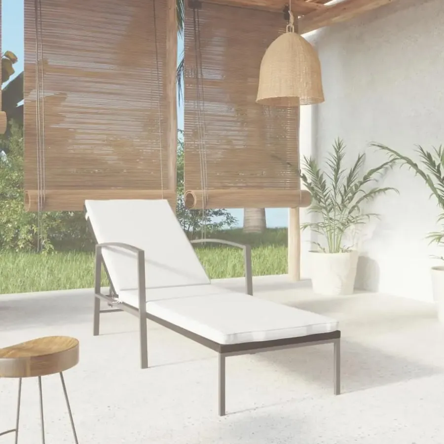 vidaXL - Ligstoel - Zwart - Poly rattan