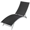 vidaXL - Ligstoelen - Zwart - Stof
