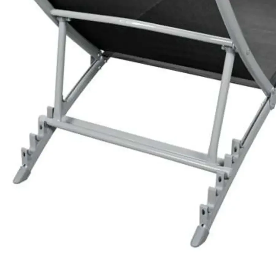 vidaXL - Ligstoelen - Zwart - Stof