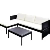 Loungesets-vidaXL - Lounge Sets - Zwart - Poly rattan