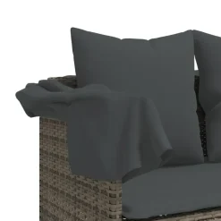 Loungebanken-vidaXL - loungebank - Grijs - Poly rattan