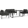 Loungesets-vidaXL - Loungeset - Antraciet - Aluminium