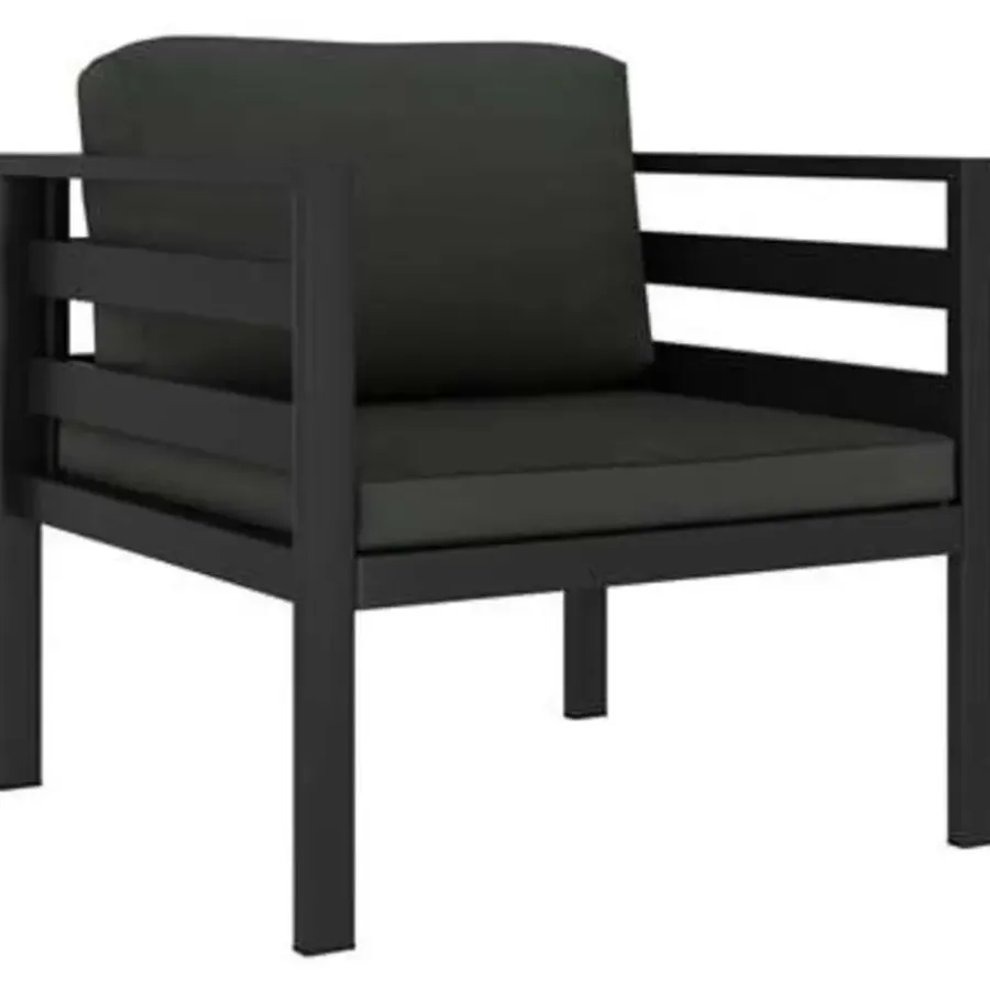 Loungesets-vidaXL - Loungeset - Antraciet - Aluminium