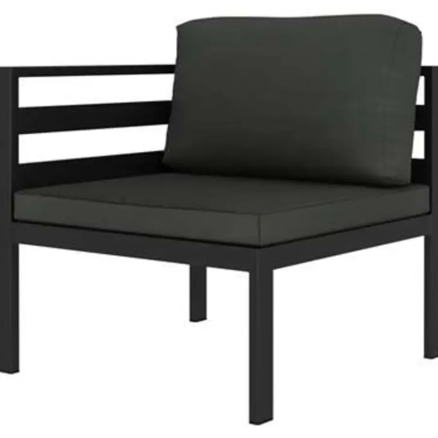 Loungesets-vidaXL - Loungeset - Antraciet - Aluminium