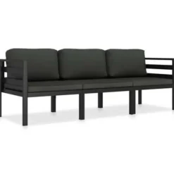 Loungebanken-vidaXL - Loungeset - Antraciet - Aluminium