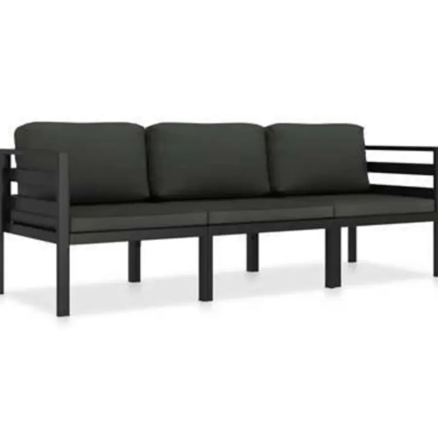 Loungebanken-vidaXL - Loungeset - Antraciet - Aluminium