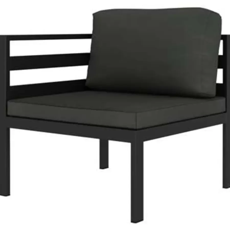 vidaXL - Loungeset - Antraciet - Poly rattan