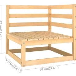 vidaXL - Loungeset - Antraciet - Grenenhout - 4 stuks