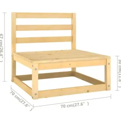 vidaXL - Loungeset - Antraciet - Grenenhout - 4 stuks