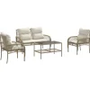 Loungesets-vidaXL - Loungeset - Beige - Poly rattan