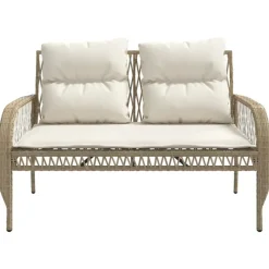 Loungesets-vidaXL - Loungeset - Beige - Poly rattan