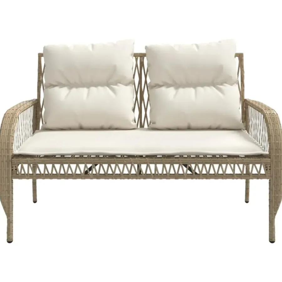Loungesets-vidaXL - Loungeset - Beige - Poly rattan