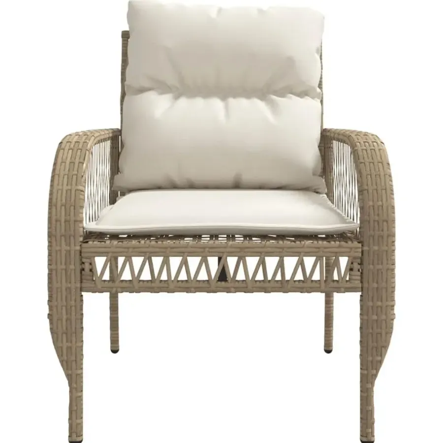Loungesets-vidaXL - Loungeset - Beige - Poly rattan