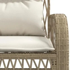 Loungesets-vidaXL - Loungeset - Beige - Poly rattan