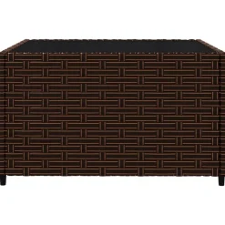 Loungesets-vidaXL - Loungeset - Bruin - Poly rattan - 3 stuks - Met kussens