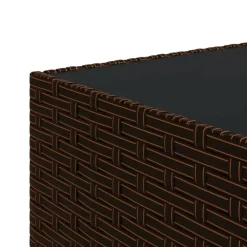 Loungesets-vidaXL - Loungeset - Bruin - Poly rattan - 3 stuks - Met kussens