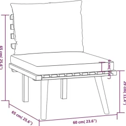 vidaXL - Loungeset - Bruin - Acaciahout