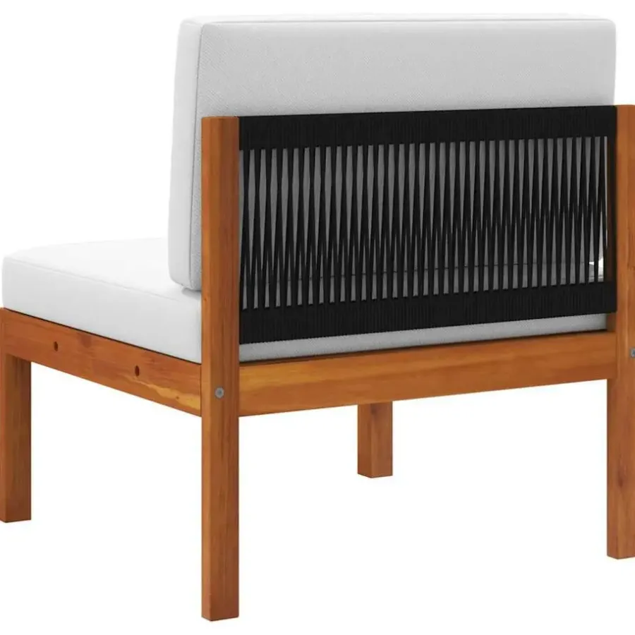 Loungesets-vidaXL - Loungeset - Bruin - Acaciahout - 3 stuks - Met kussens