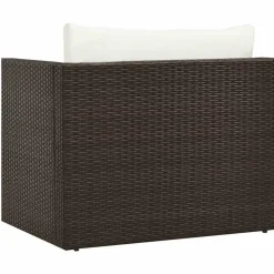 Loungesets-vidaXL - Loungeset - Bruin - Poly rattan