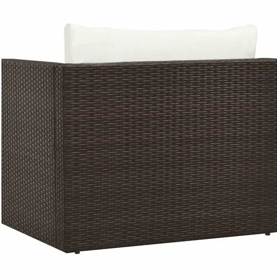 Loungesets-vidaXL - Loungeset - Bruin - Poly rattan