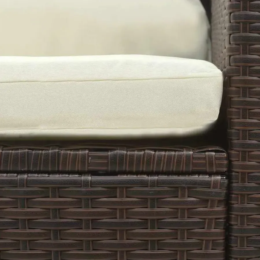 Loungesets-vidaXL - Loungeset - Bruin - Poly rattan