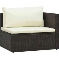 Loungesets-vidaXL - Loungeset - Bruin - Poly rattan