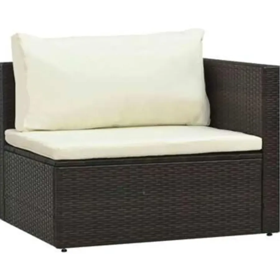 Loungesets-vidaXL - Loungeset - Bruin - Poly rattan