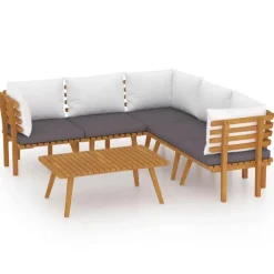 vidaXL - Loungeset - Bruin - Acaciahout