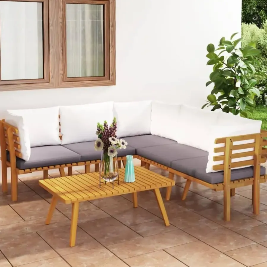 vidaXL - Loungeset - Bruin - Acaciahout