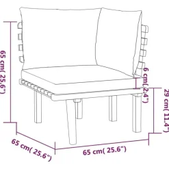 vidaXL - Loungeset - Bruin - Acaciahout