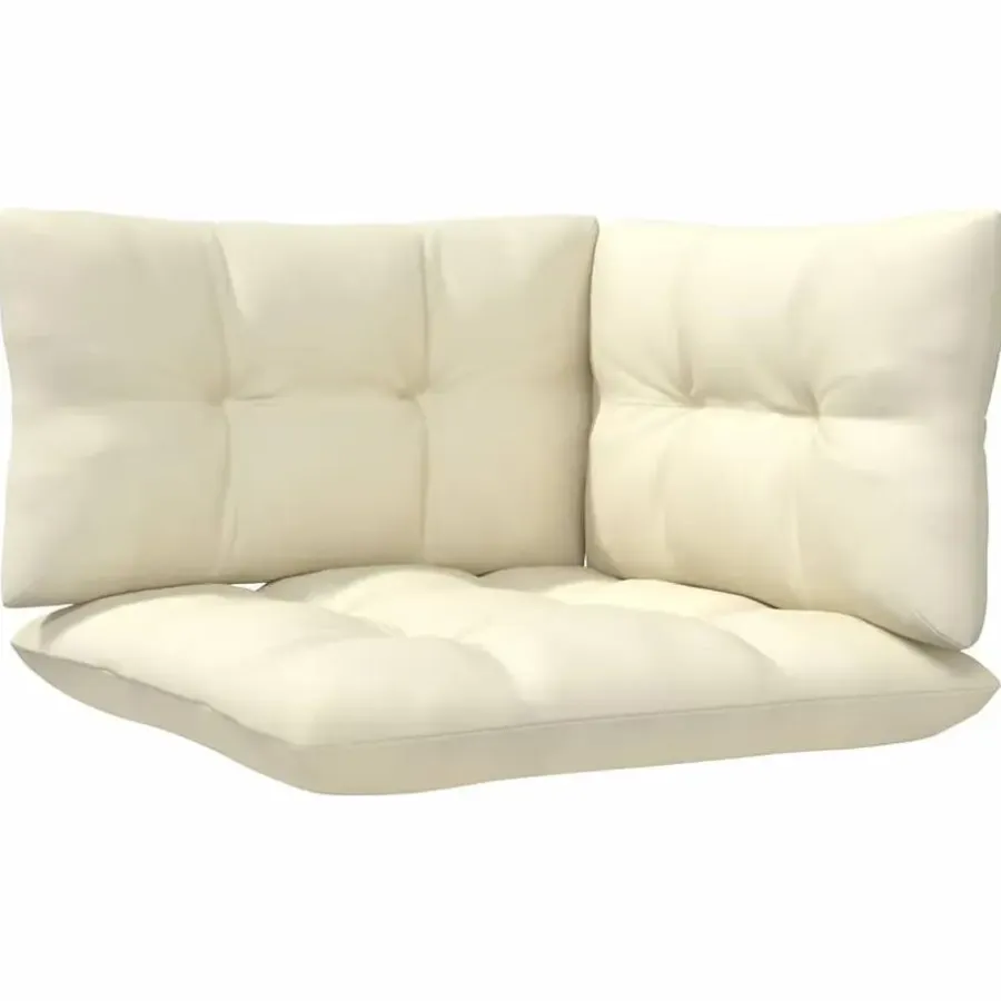 Loungebanken-vidaXL - Loungeset - Crème - Grenenhout