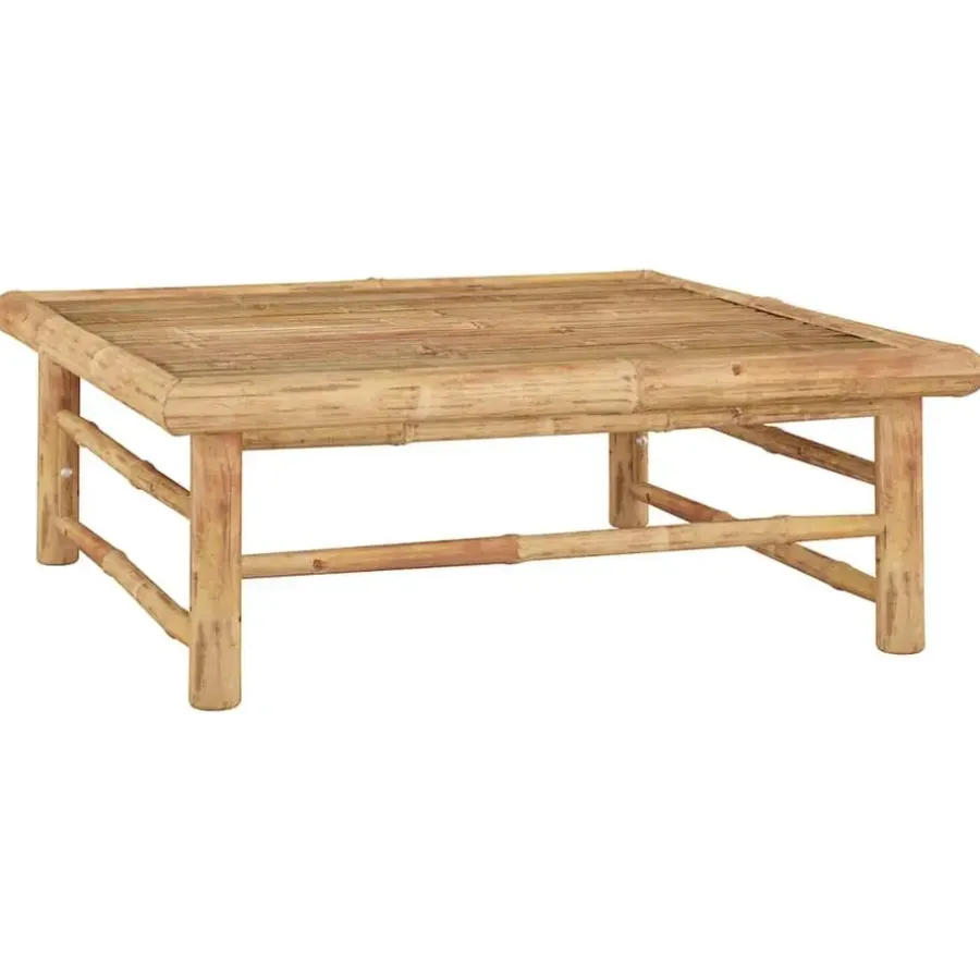 Loungesets-vidaXL - Loungeset - Crèmewitte - Bamboe - 5 stuks - Met kussens